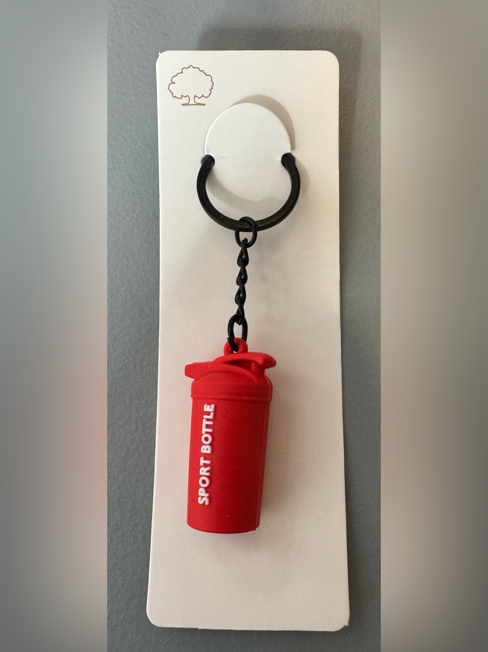 Red 'Sport Bottle' Keychain Charm gym life shaker bottle protein pre workout